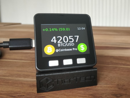 TicrThing: a bitcoin display, crypto clock and price ticker gadget